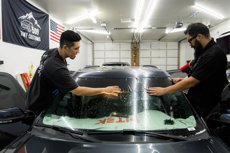 Automotive window tint project at 509 Tint Customs