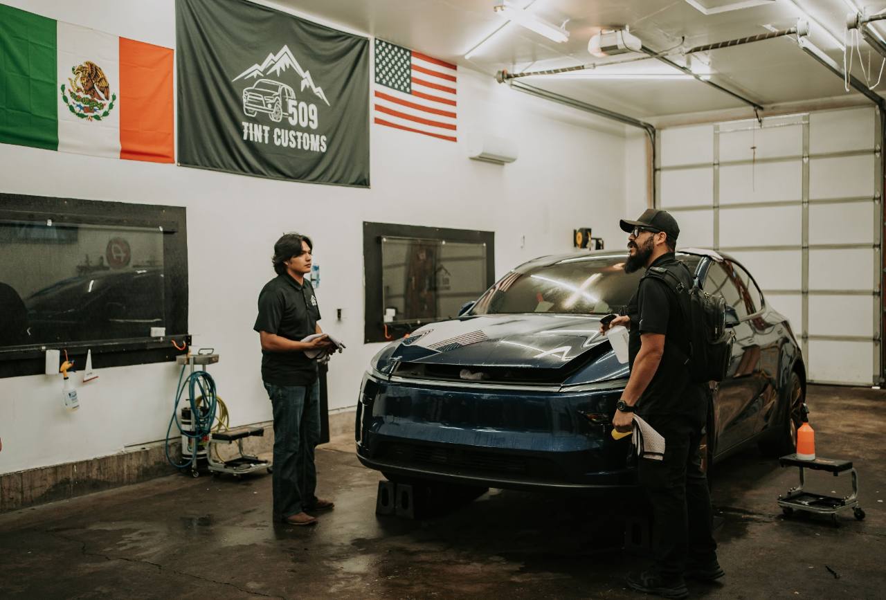 Vehicle at the 509 Tint Customs shop